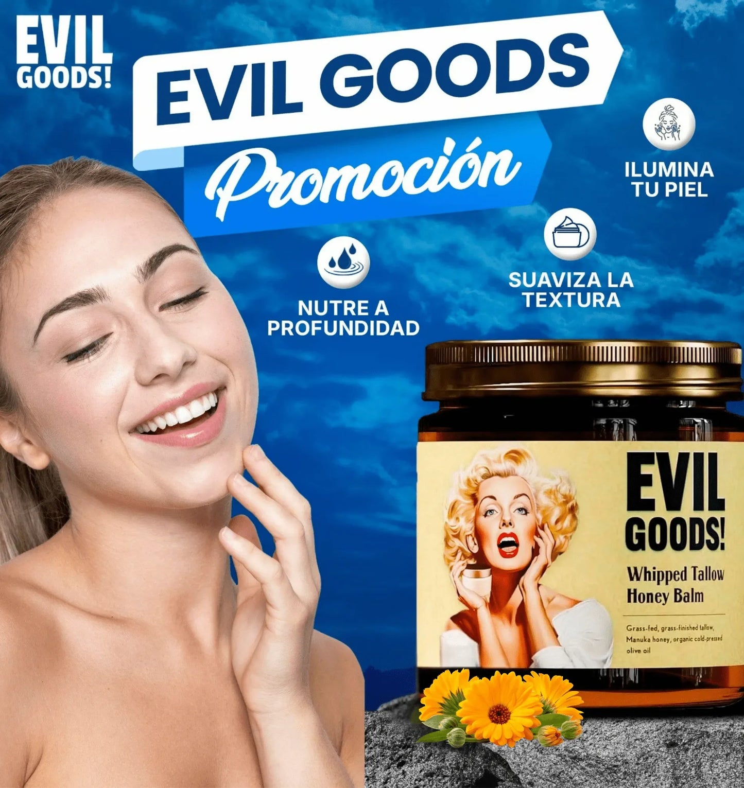EVIL GOODS ORIGINAL - Bálsamo de miel y sebo de res 100% ORIGINAL