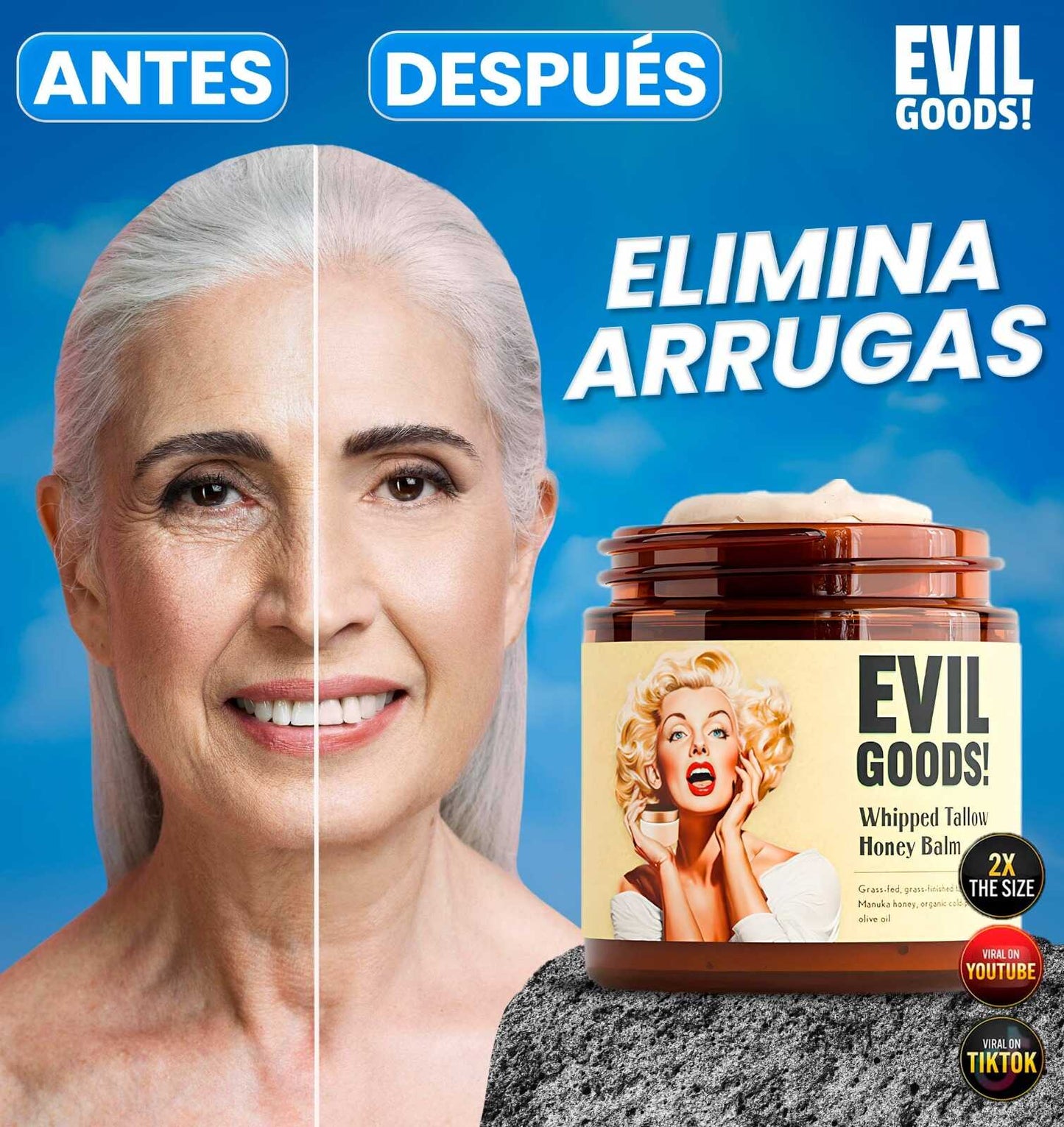 EVIL GOODS ORIGINAL - Bálsamo de miel y sebo de res 100% ORIGINAL